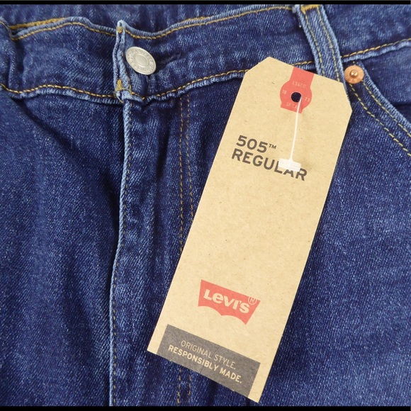 Levi’s Cotton Denim Jeans 505 Regular Levi Strauss & Co Red Tab - Picture 5 of 8